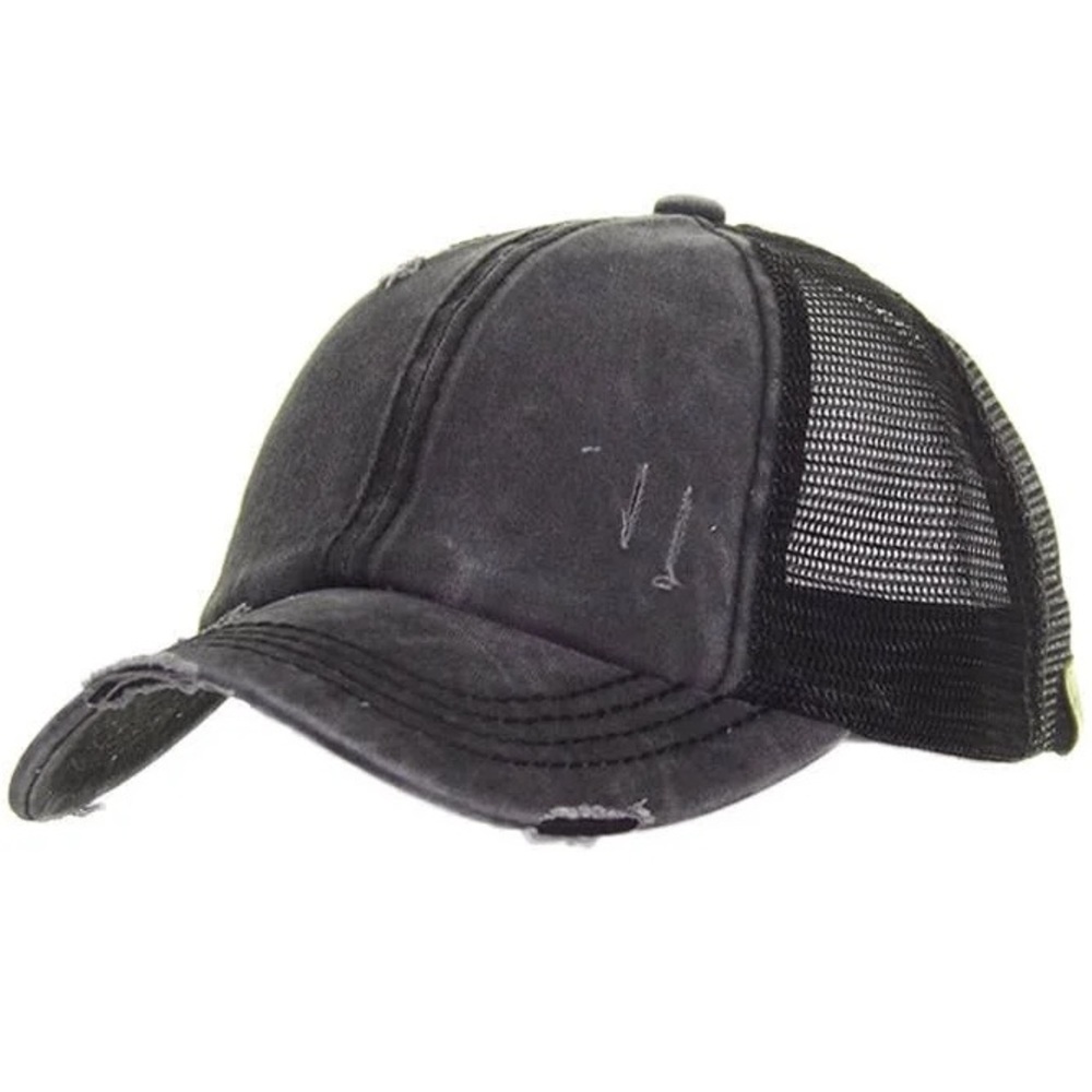 Distressed Ponytail Cap